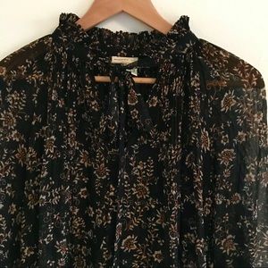Meadow Rue sheer floral moody romantic top